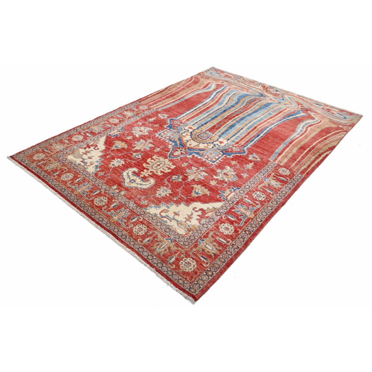 Ziegler 6x8 Handmade Double Knotted Washable Wool Rug - Colorful