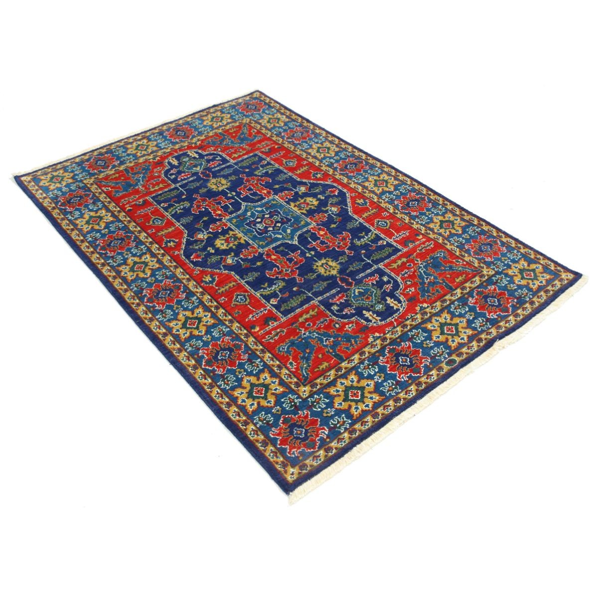 Gulshan-4'0" 4x6 Machine-Made Washable Wool Rug - Colorful