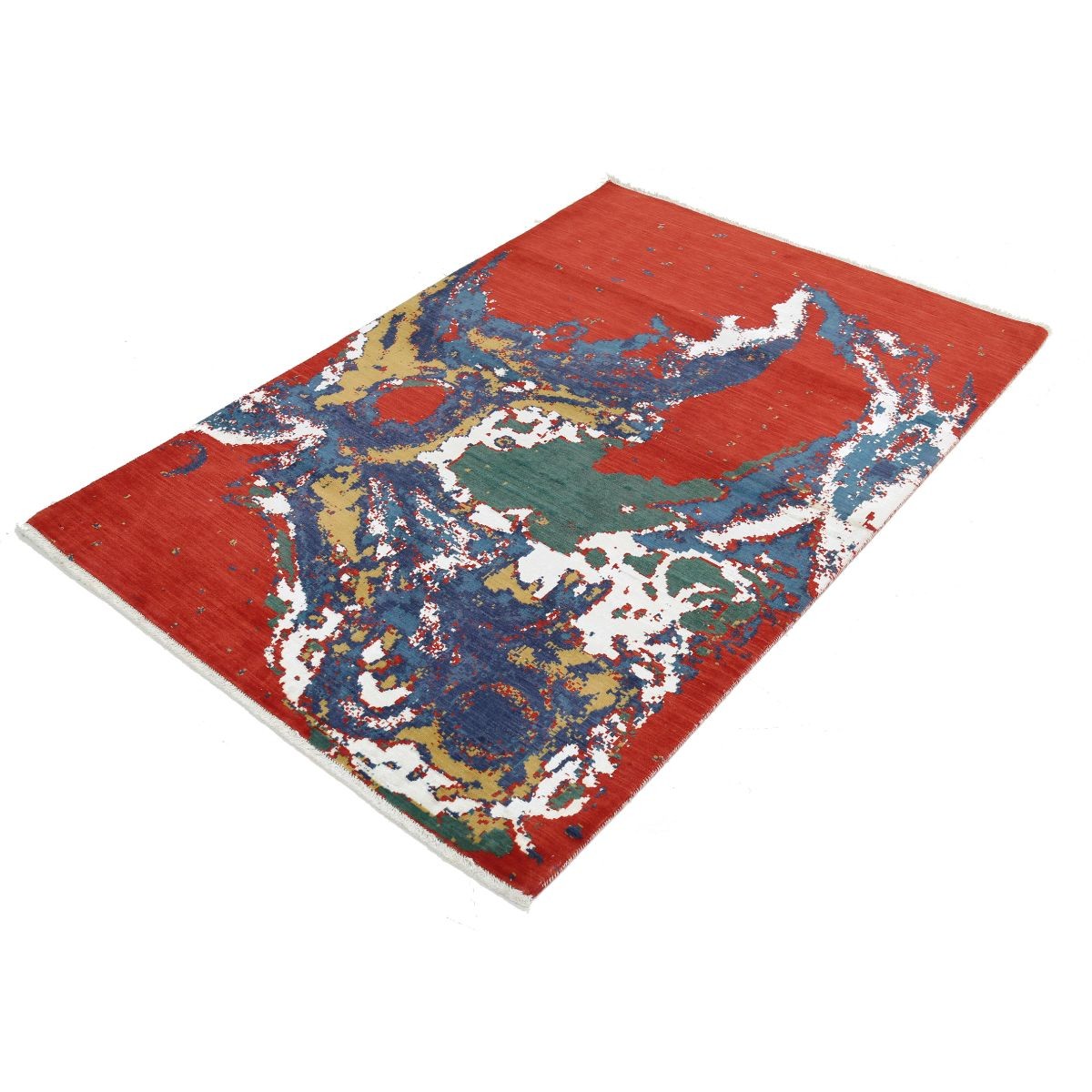 Dhanak 4x6 Powered-Loomed Washable Wool Rug - Colorful