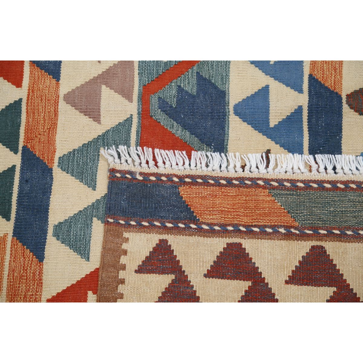 Kafkaas 5x7 Hand Woven Washable Wool Rug - Colorful