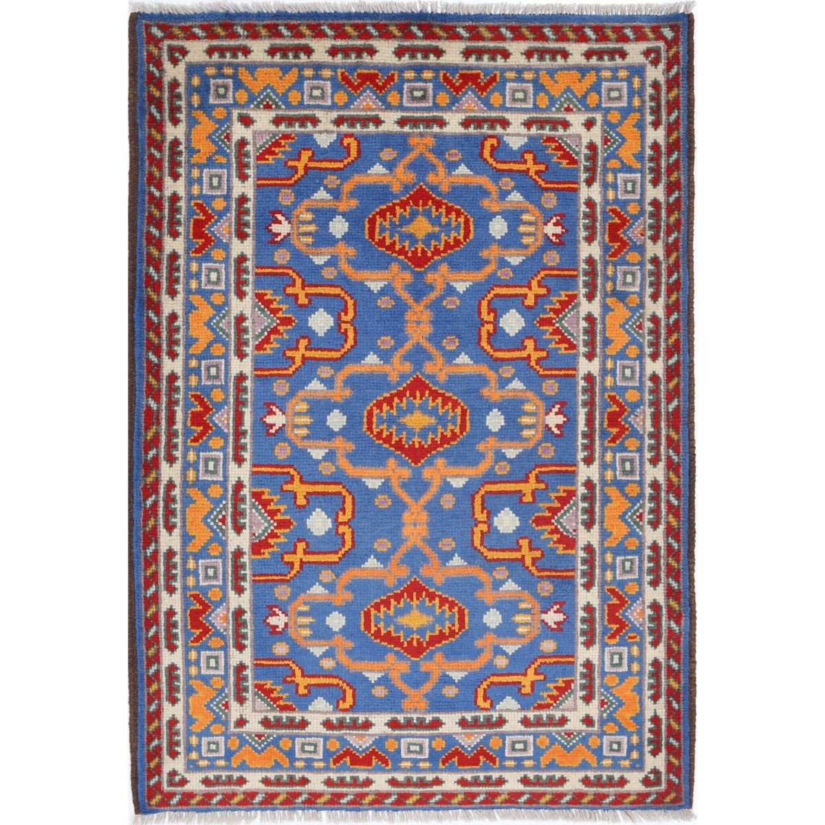 Revival 3x5 Handmade Double Knotted Washable Wool Rug - Colorful