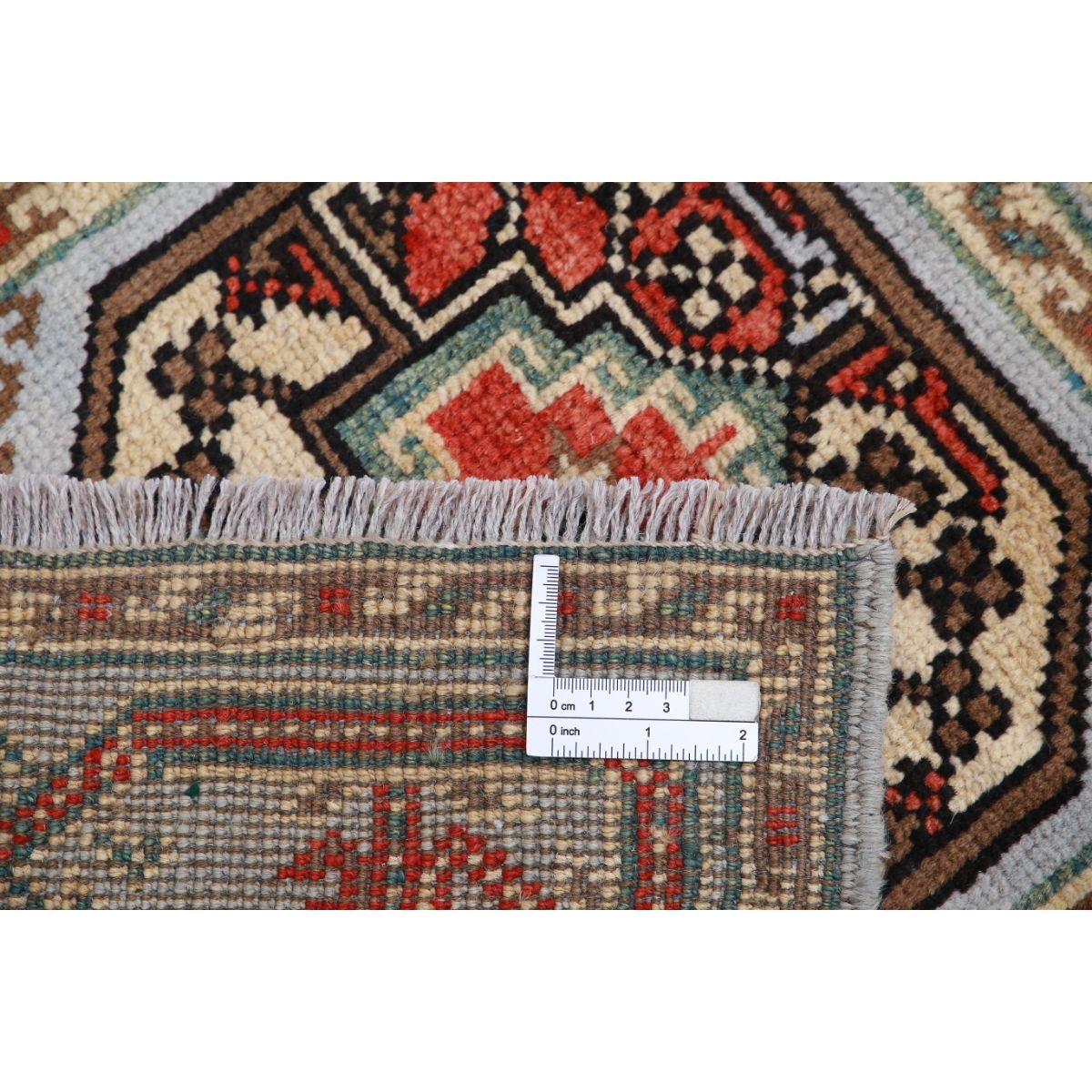 Revival 2x3 Handmade Double Knotted Washable Wool Rug - Colorful