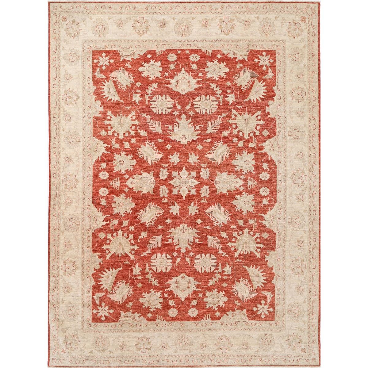 Ziegler 9x12 Hand-Knotted Washable Wool Rug - Colorful