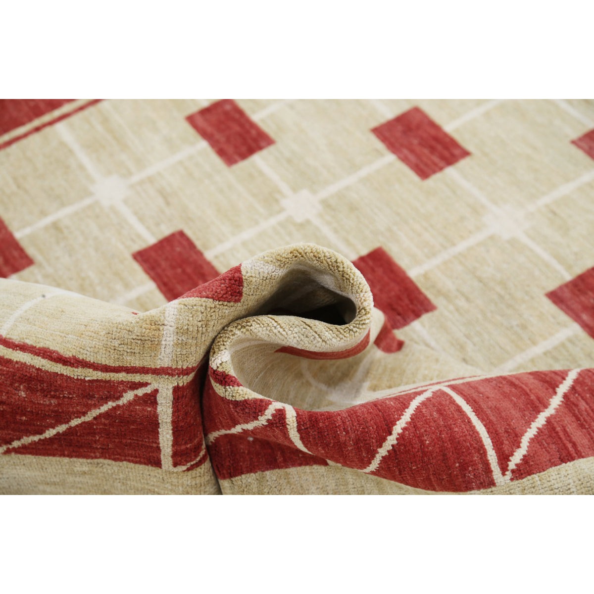 Modcar 6x9 Handmade Double Knotted Washable Wool Rug - Colorful