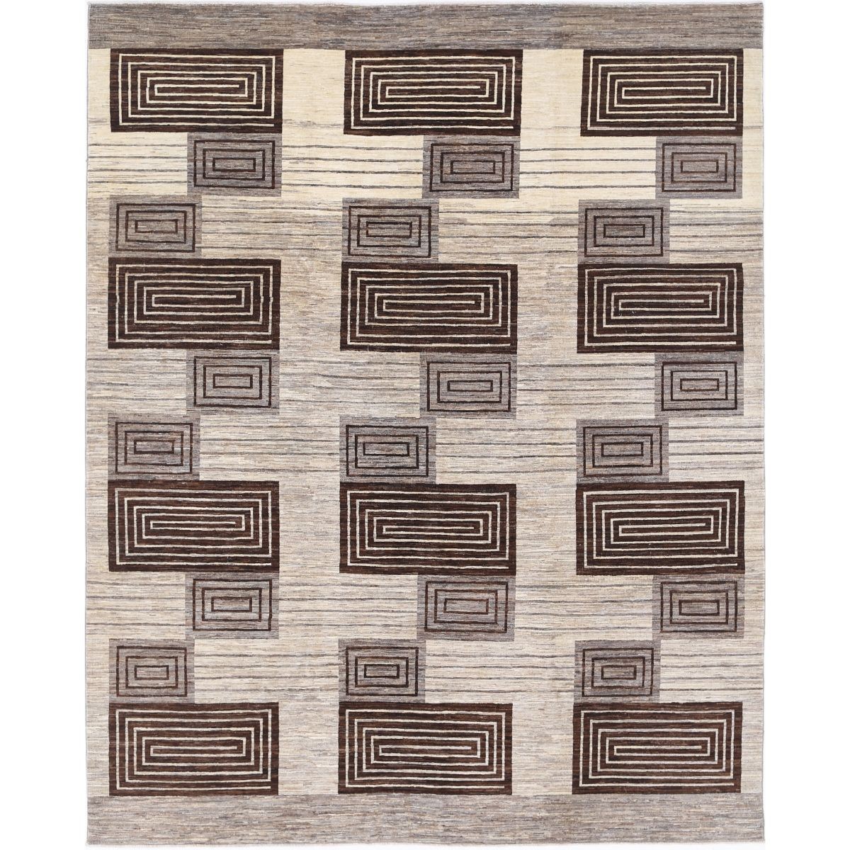 Modcar 8x10 Handmade Double Knotted Washable Wool Rug - Colorful