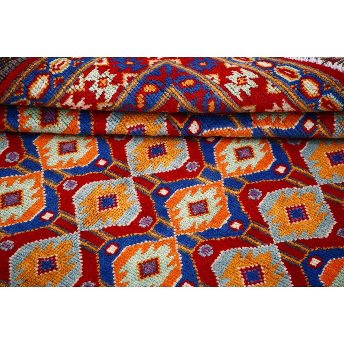Revival 6x8 Handmade Double Knotted Washable Wool Rug - Colorful