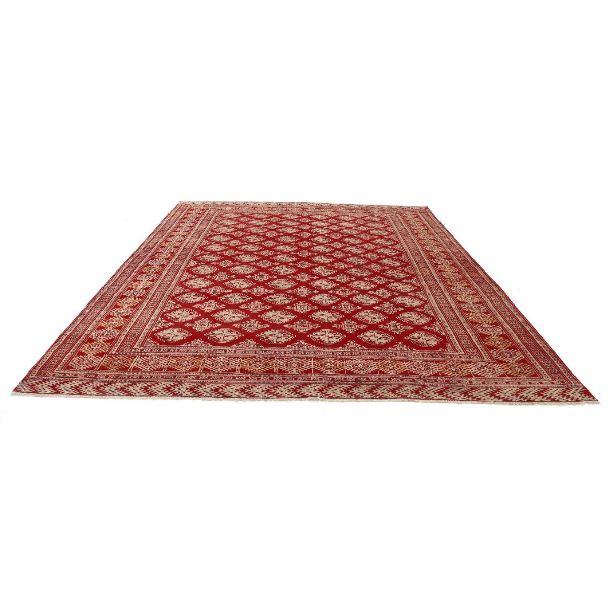 Bokhara 10x12 Handmade Double Knotted Washable Wool Rug - Colorful