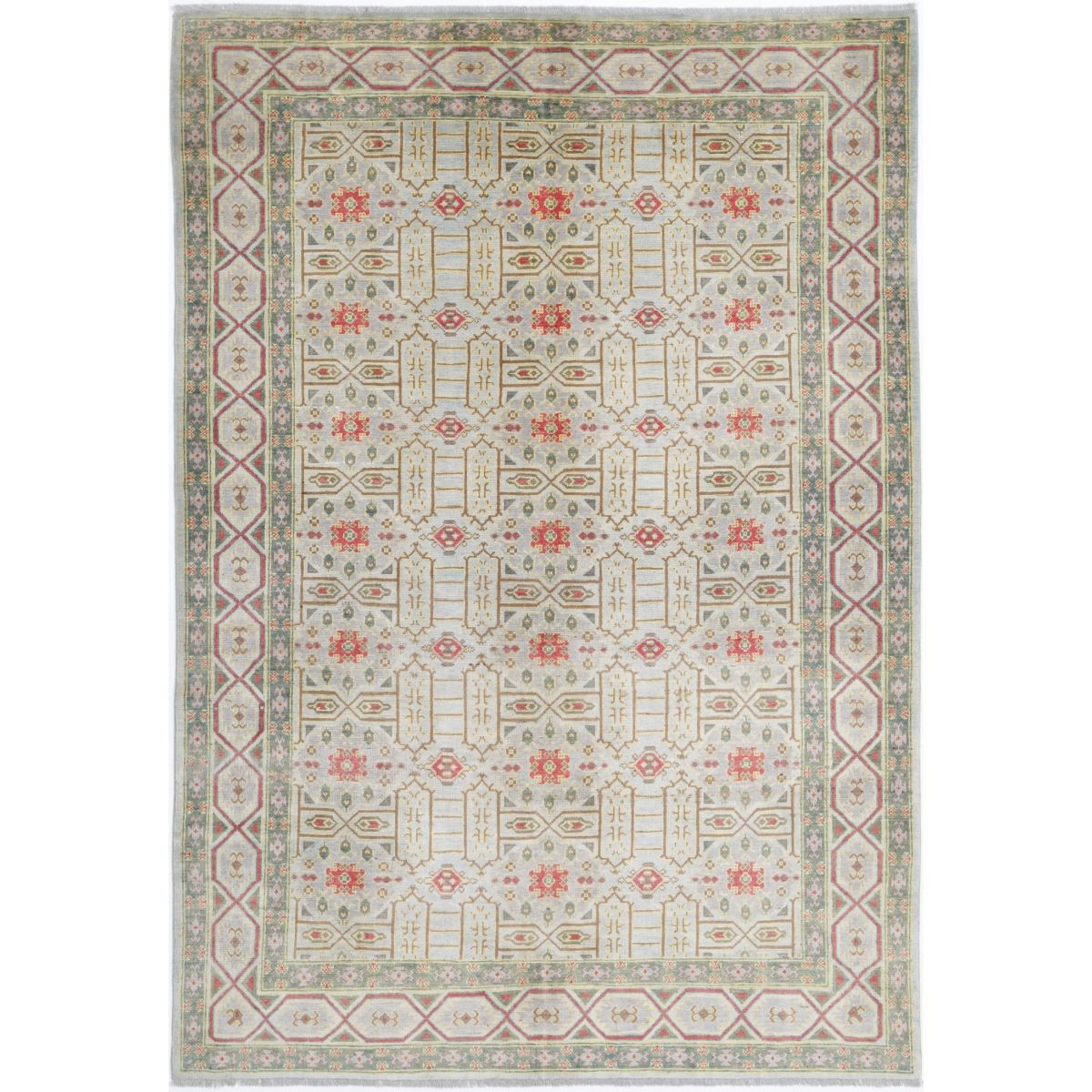 Revival 7x10 Handmade Double Knotted Washable Wool Rug - Colorful