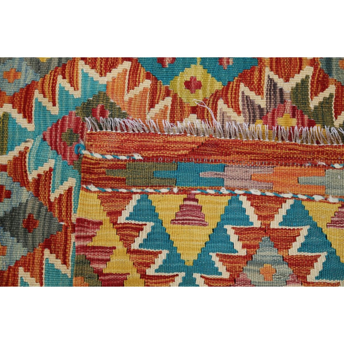 Maimana 6x8 Hand Woven Washable Wool Rug - Colorful