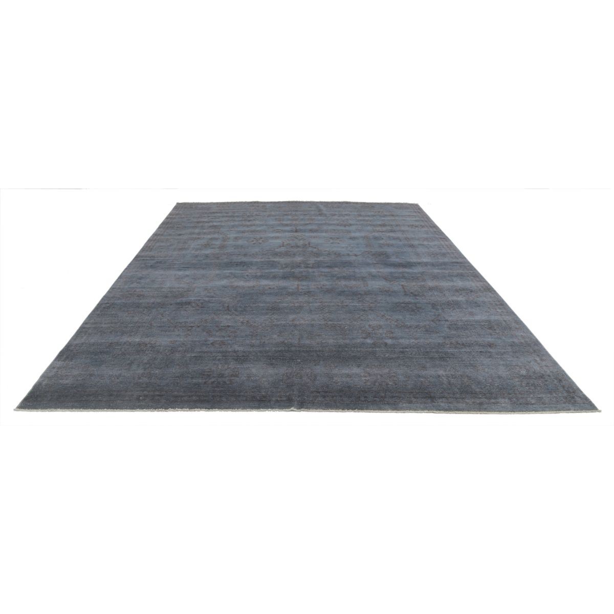 Fine 9x11 Handmade Double Knotted Washable Wool Rug - Monochormatic