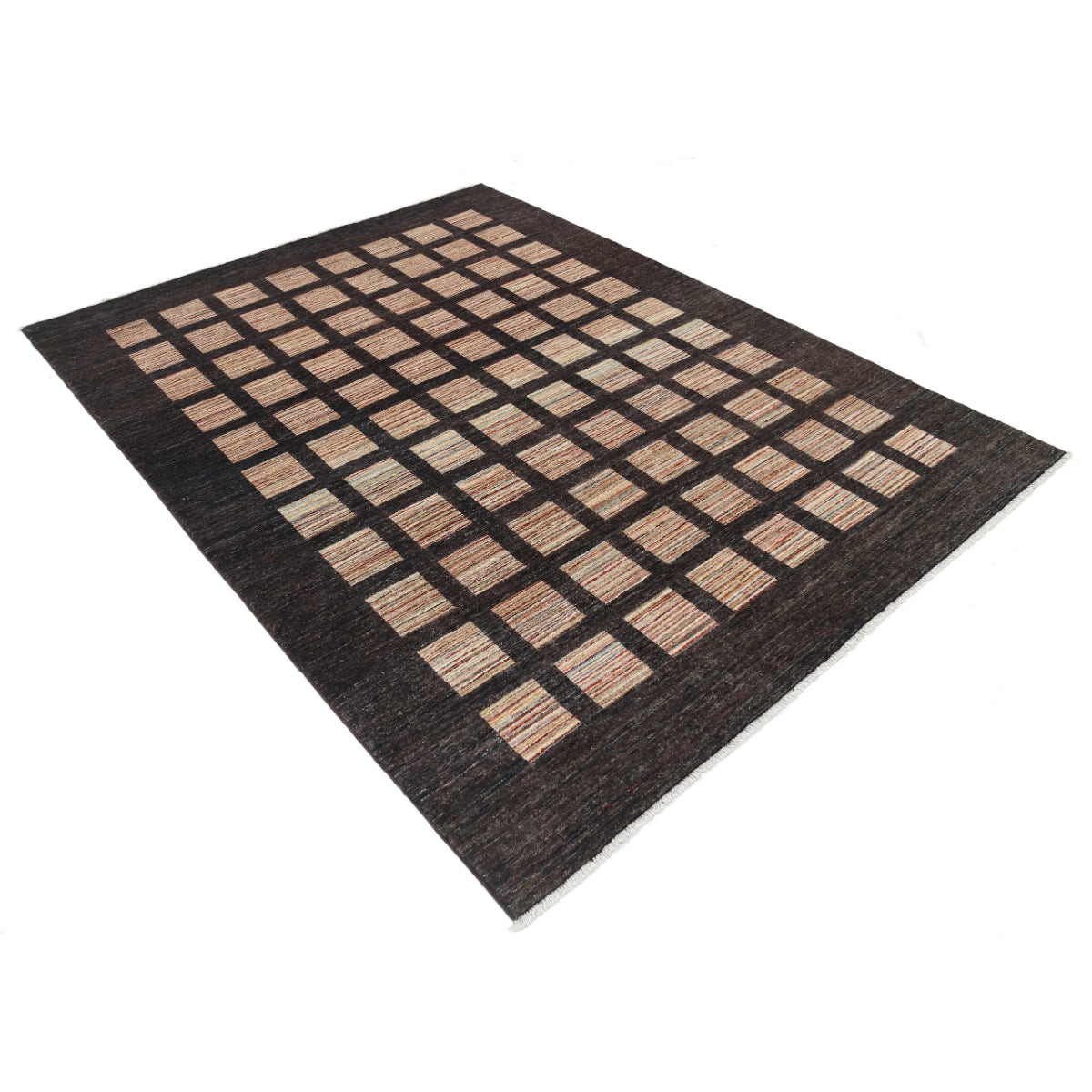 Modcar 6x8 Handmade Double Knotted Washable Wool Rug - Colorful