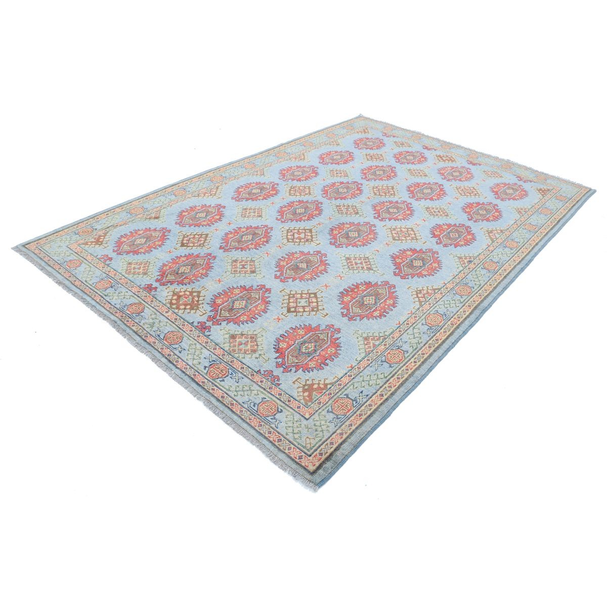 Revival 7x10 Handmade Double Knotted Washable Wool Rug - Colorful