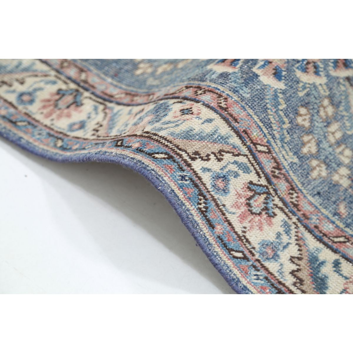 Vintage 12x15 Handmade Double Knotted Washable Wool Rug - Soft Hues