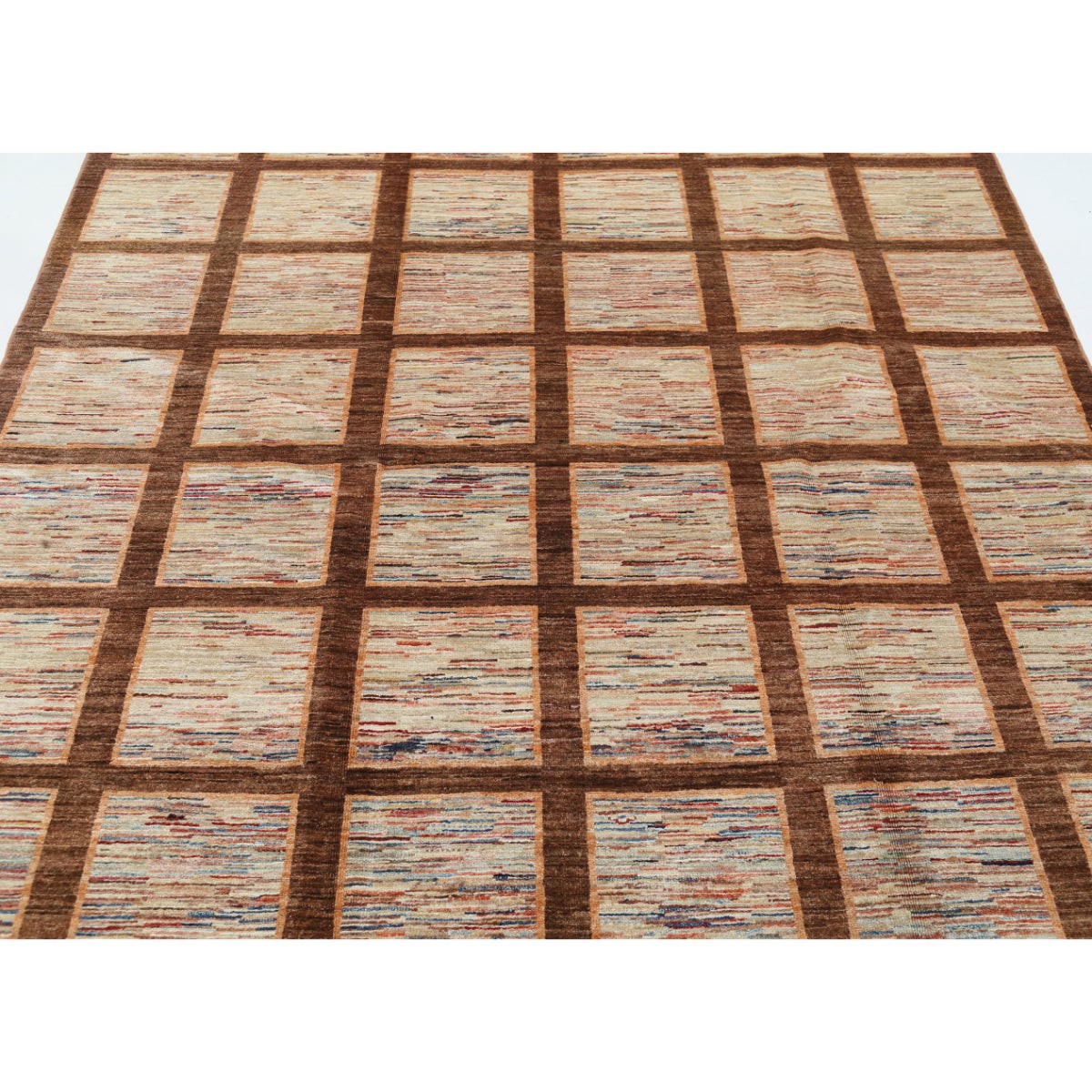 Modcar 6x9 Handmade Double Knotted Washable Wool Rug - Colorful