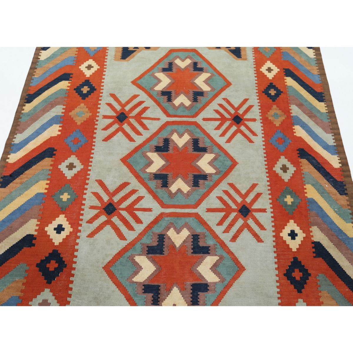 Kafkaas 5x7 Hand Woven Washable Wool Rug - Colorful