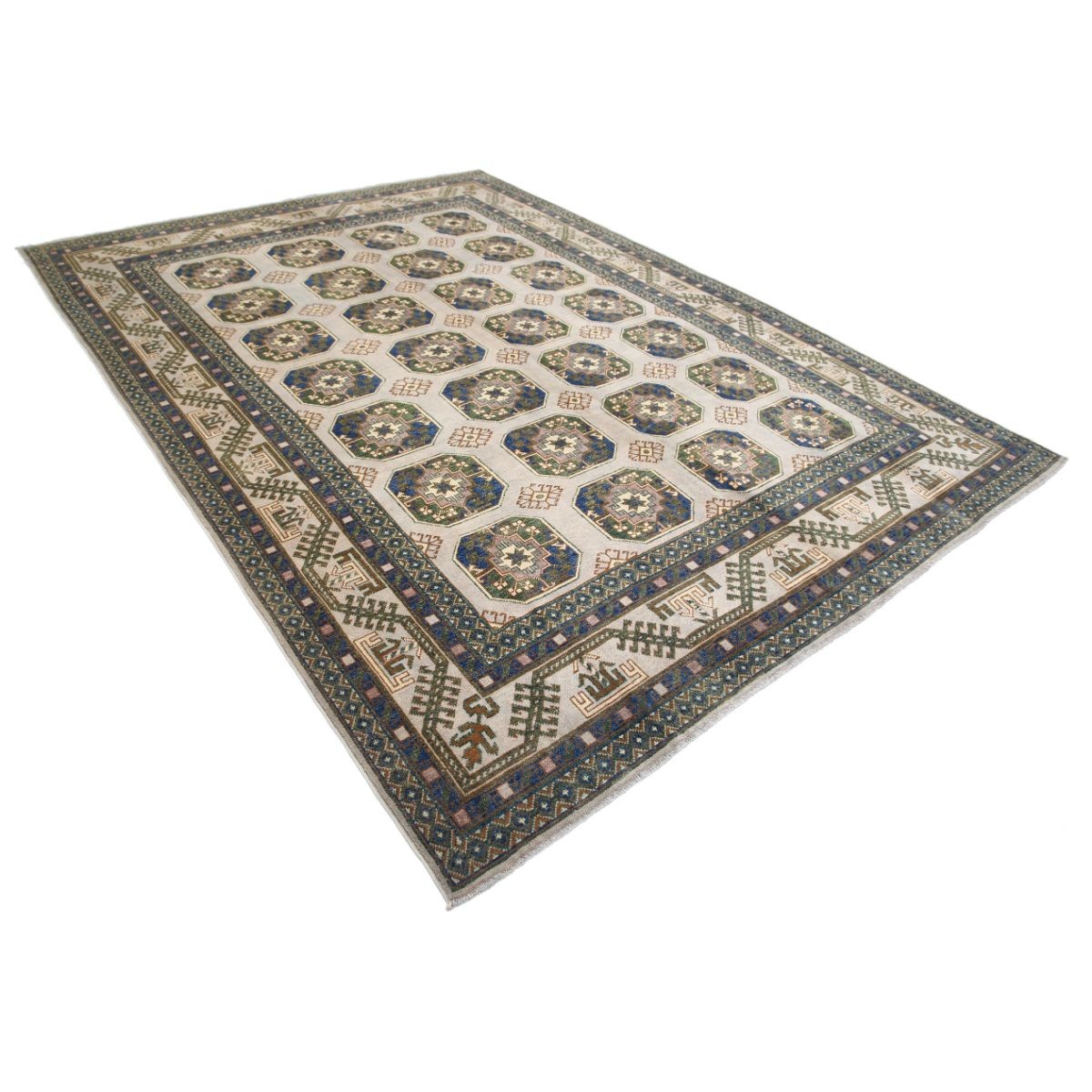 Revival 8x11 Handmade Double Knotted Washable Wool Rug - Colorful