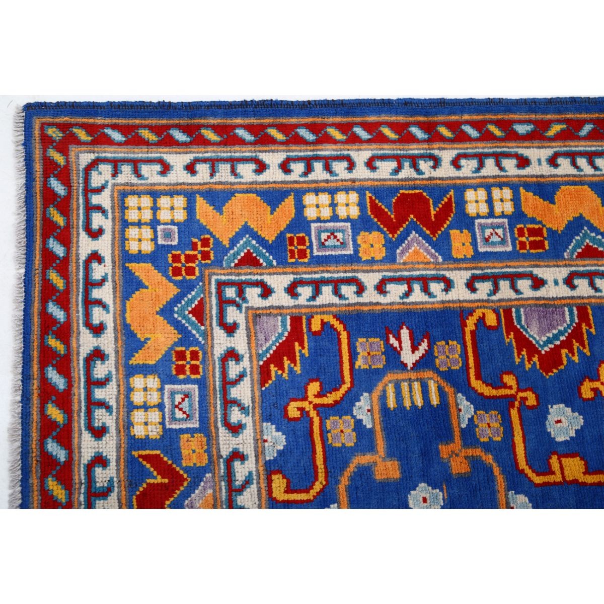 Revival 6x8 Handmade Double Knotted Washable Wool Rug - Colorful