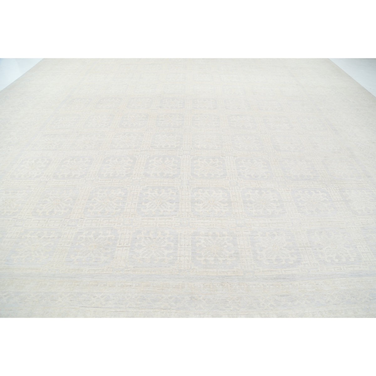 Khotan 16x19 Handmade Double Knotted Washable Wool Rug - Soft Hues