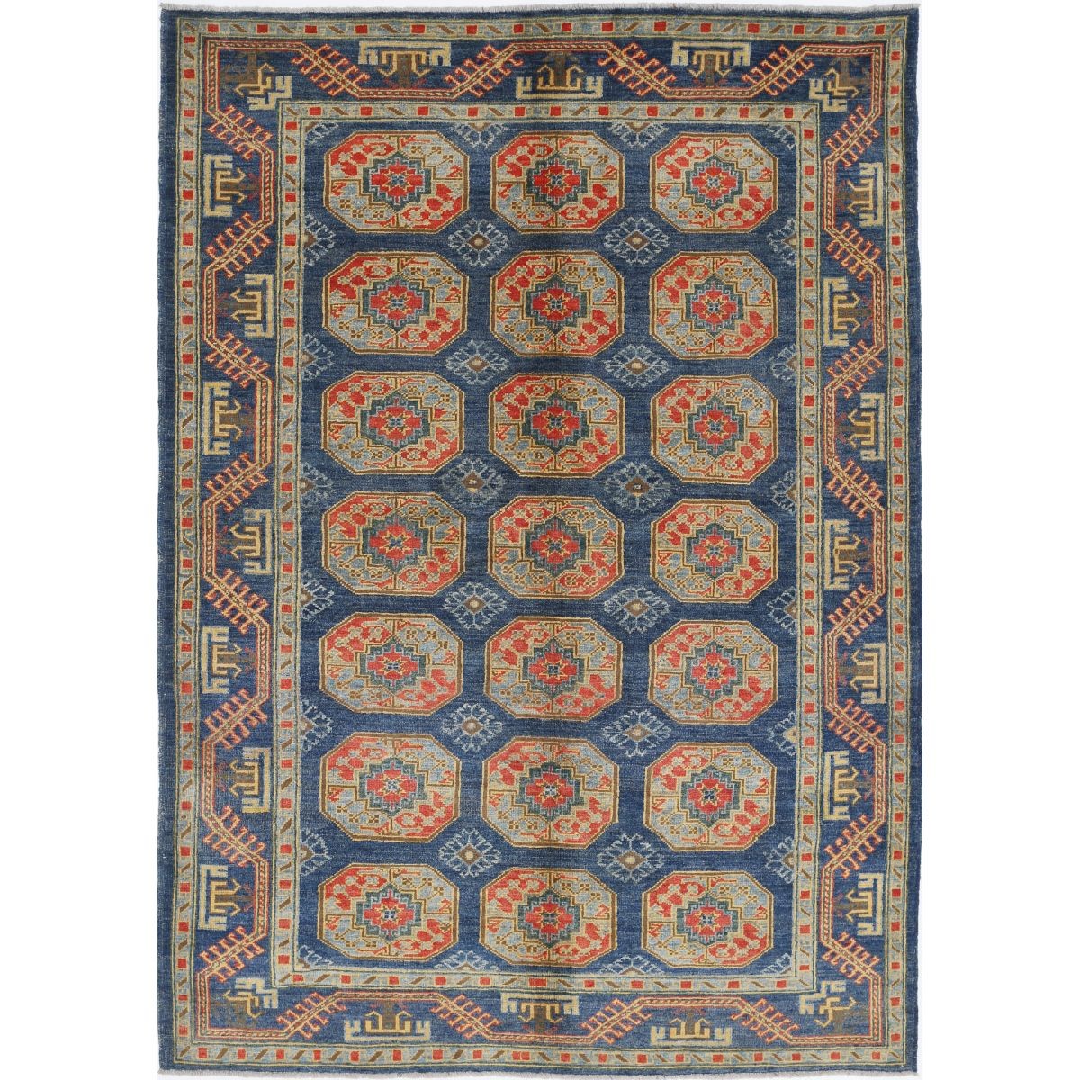 Revival 6x8 Handmade Double Knotted Washable Wool Rug - Colorful
