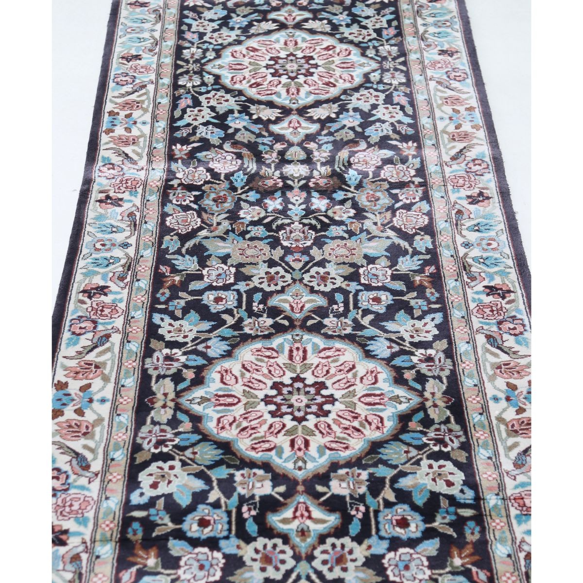 Legacy 3x14 Handmade Double Knotted Washable Art Silk Runner - Colorful