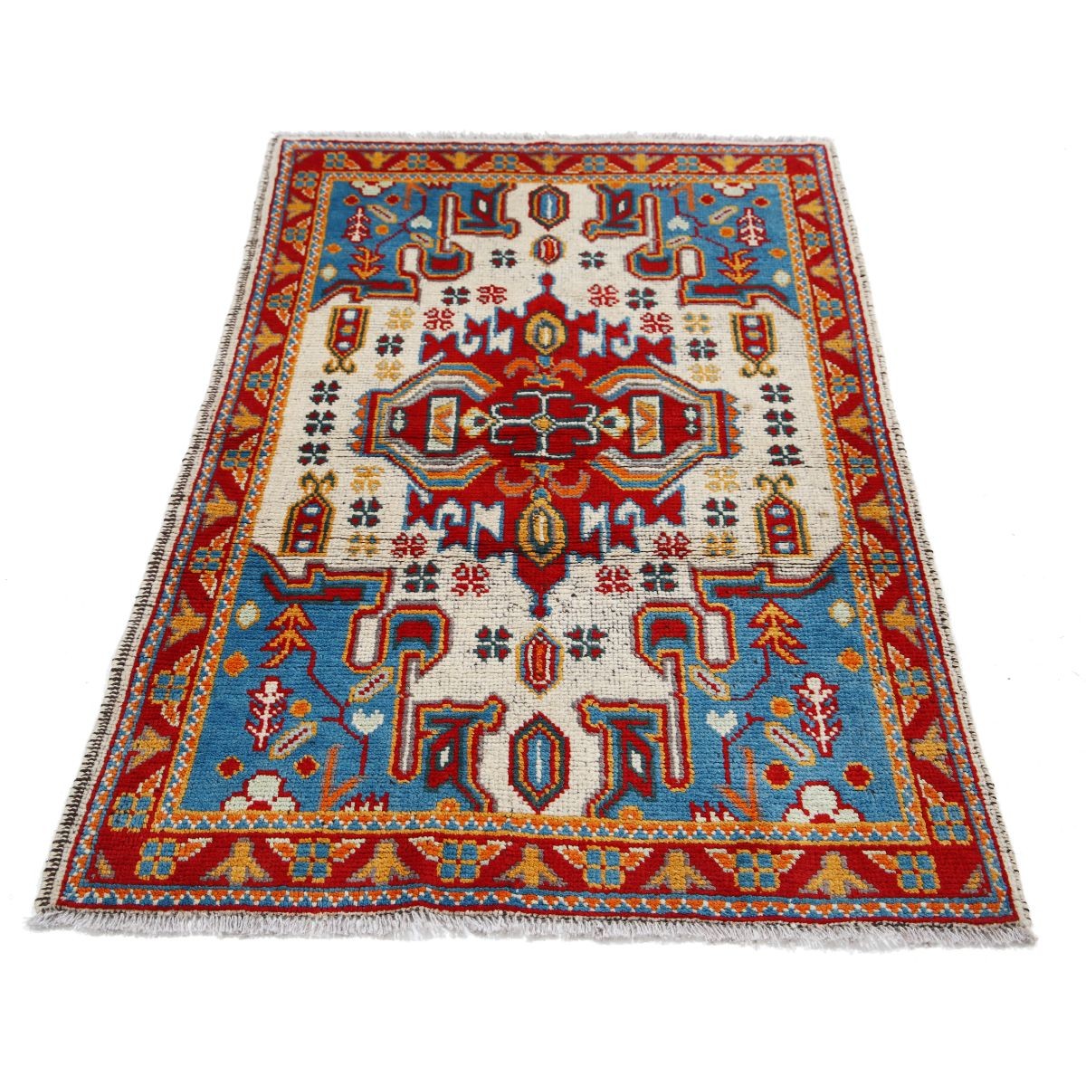 Revival 3x5 Handmade Double Knotted Washable Wool Rug - Colorful