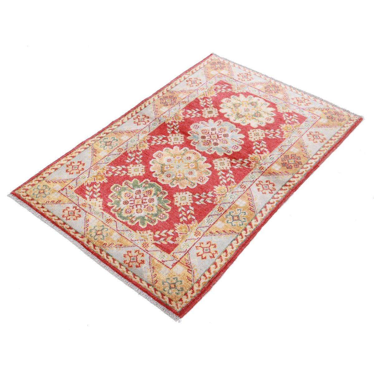 Revival 3x4 Handmade Double Knotted Washable Wool Rug - Colorful