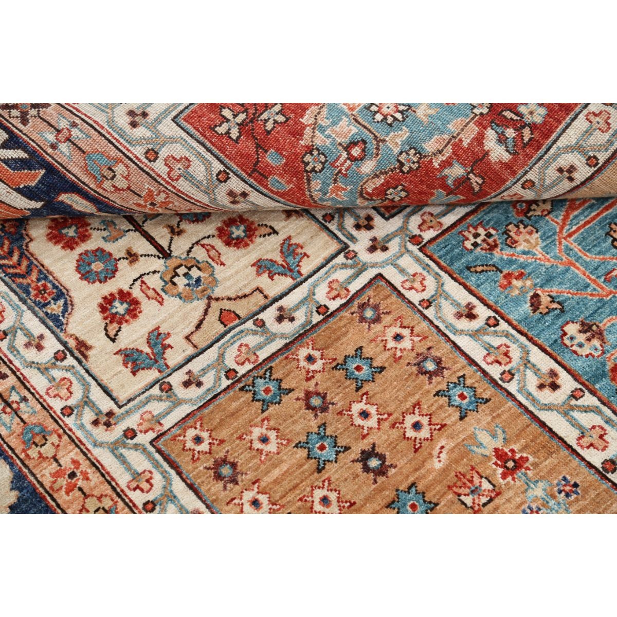 Bakhtiari 8x10 Hand-Knotted Washable Wool Rug - Colorful