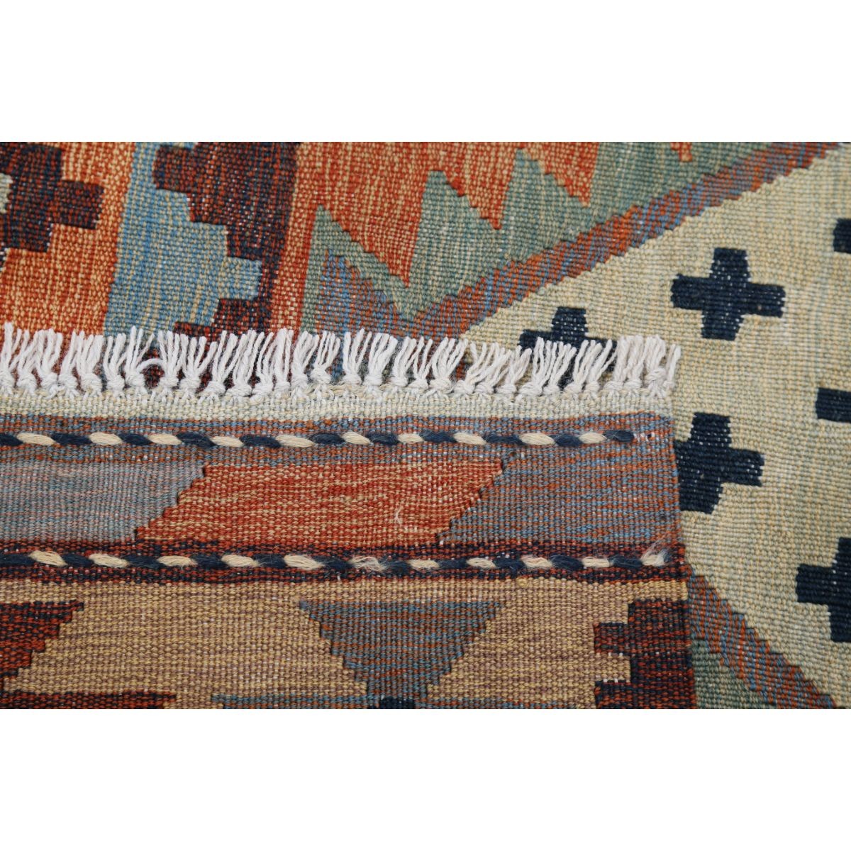 Kafkaas 5x7 Hand Woven Washable Wool Rug - Colorful