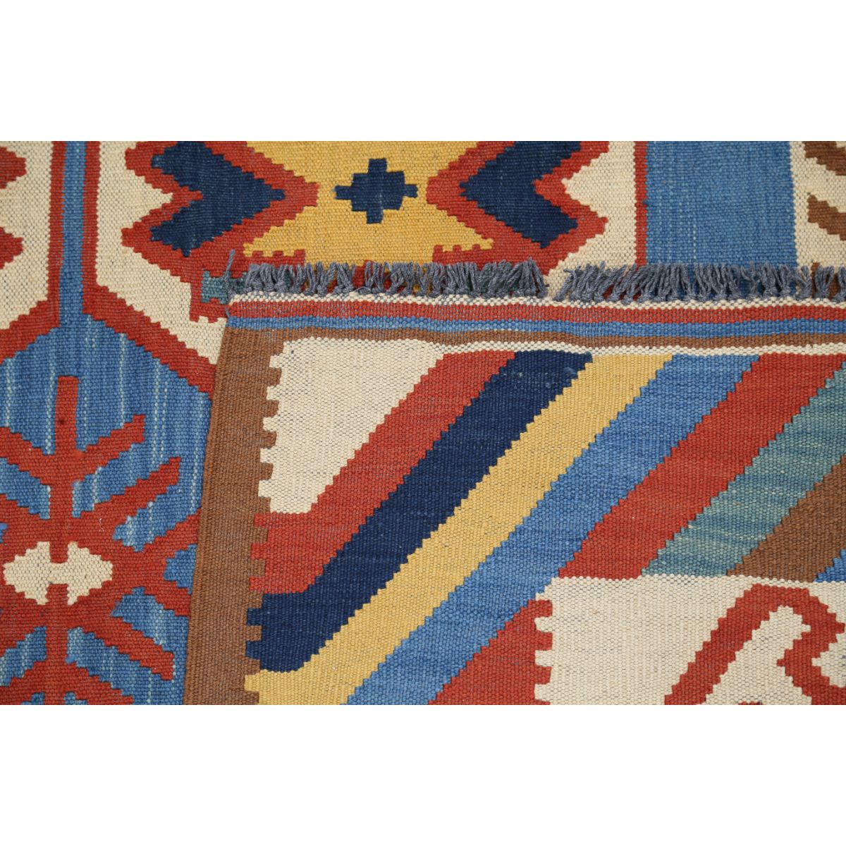 Kafkaas 5x7 Hand Woven Washable Wool Rug - Colorful