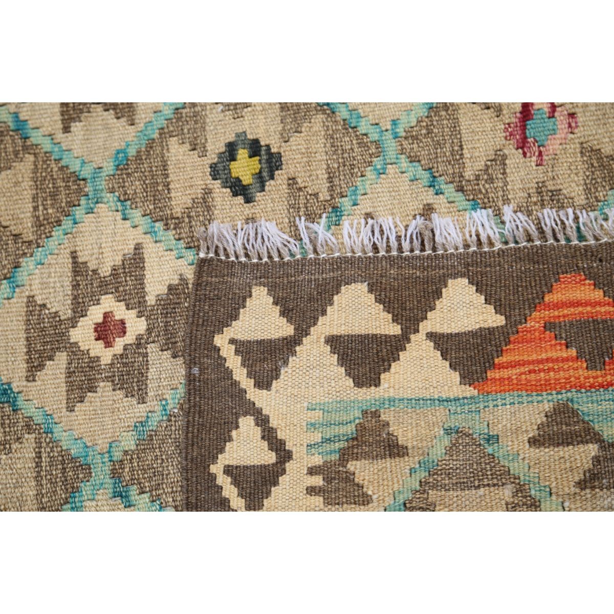 Maimana 5x7 Hand Woven Washable Wool Rug - Colorful