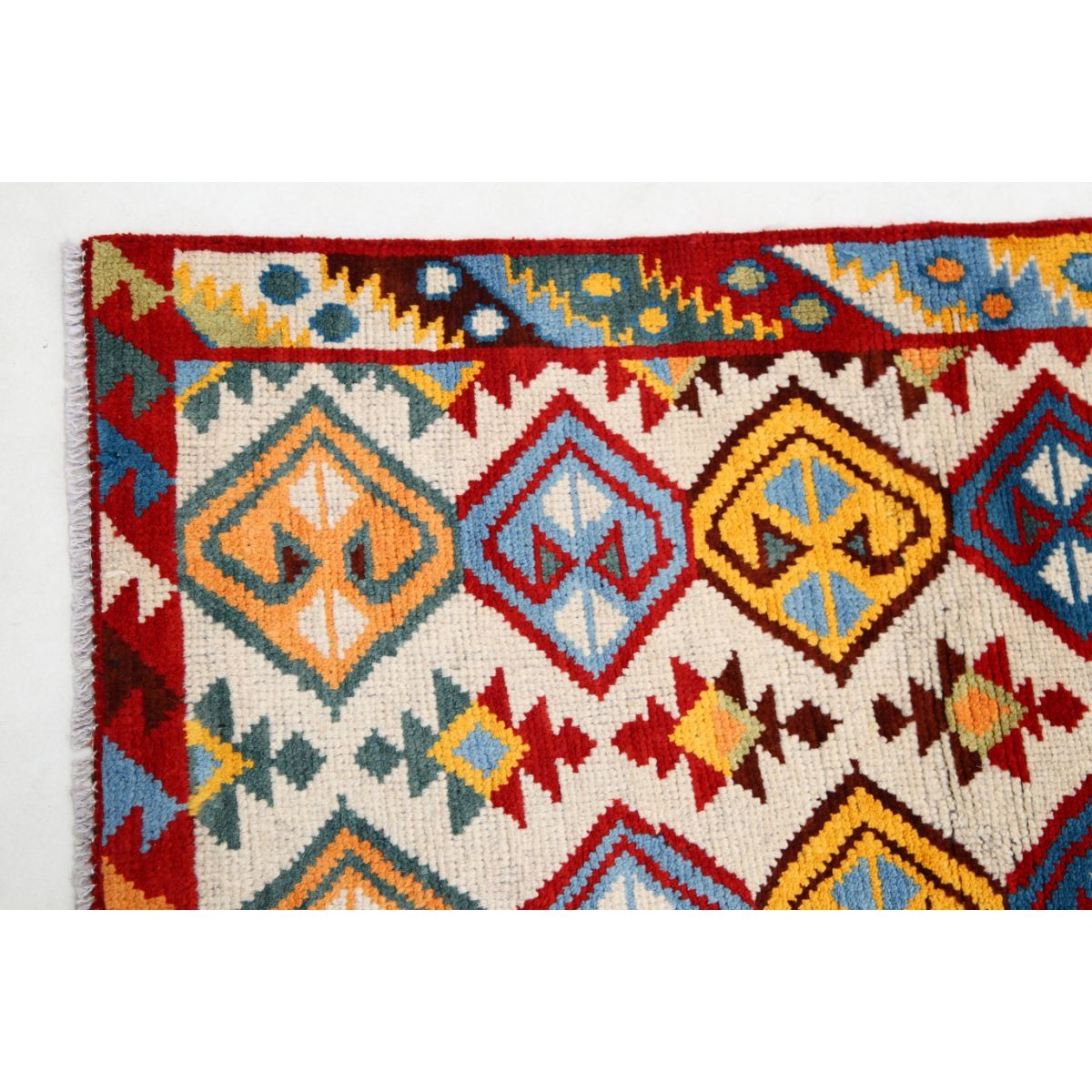 Revival 3x5 Handmade Double Knotted Washable Wool Rug - Colorful