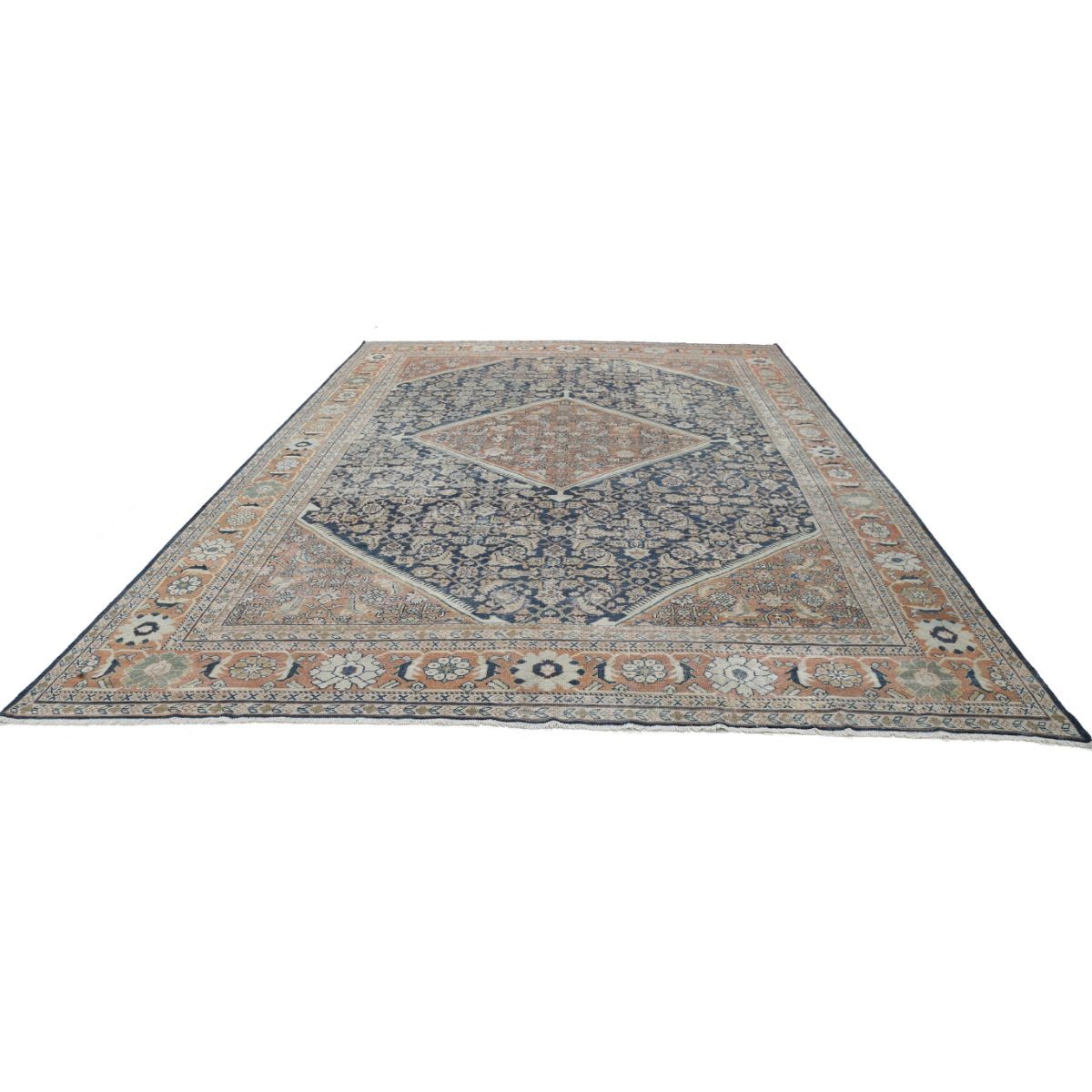 Vintage 11x14 Handmade Double Knotted Washable Wool Rug - Soft Hues