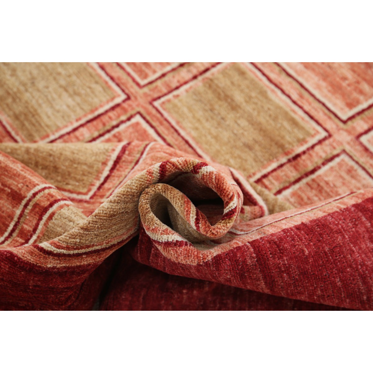 Modcar 8x10 Handmade Double Knotted Washable Wool Rug - Colorful