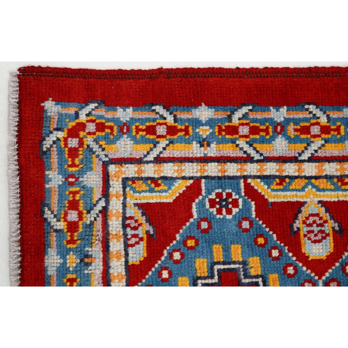 Revival 3x4 Handmade Double Knotted Washable Wool Rug - Colorful
