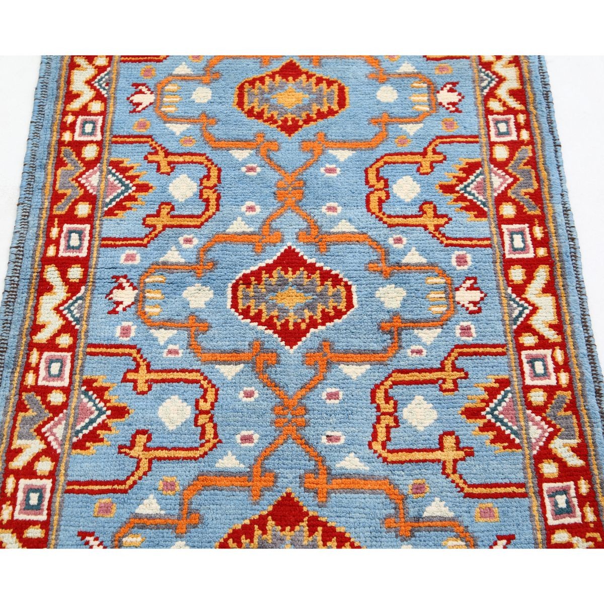 Revival 3x4 Handmade Double Knotted Washable Wool Rug - Colorful