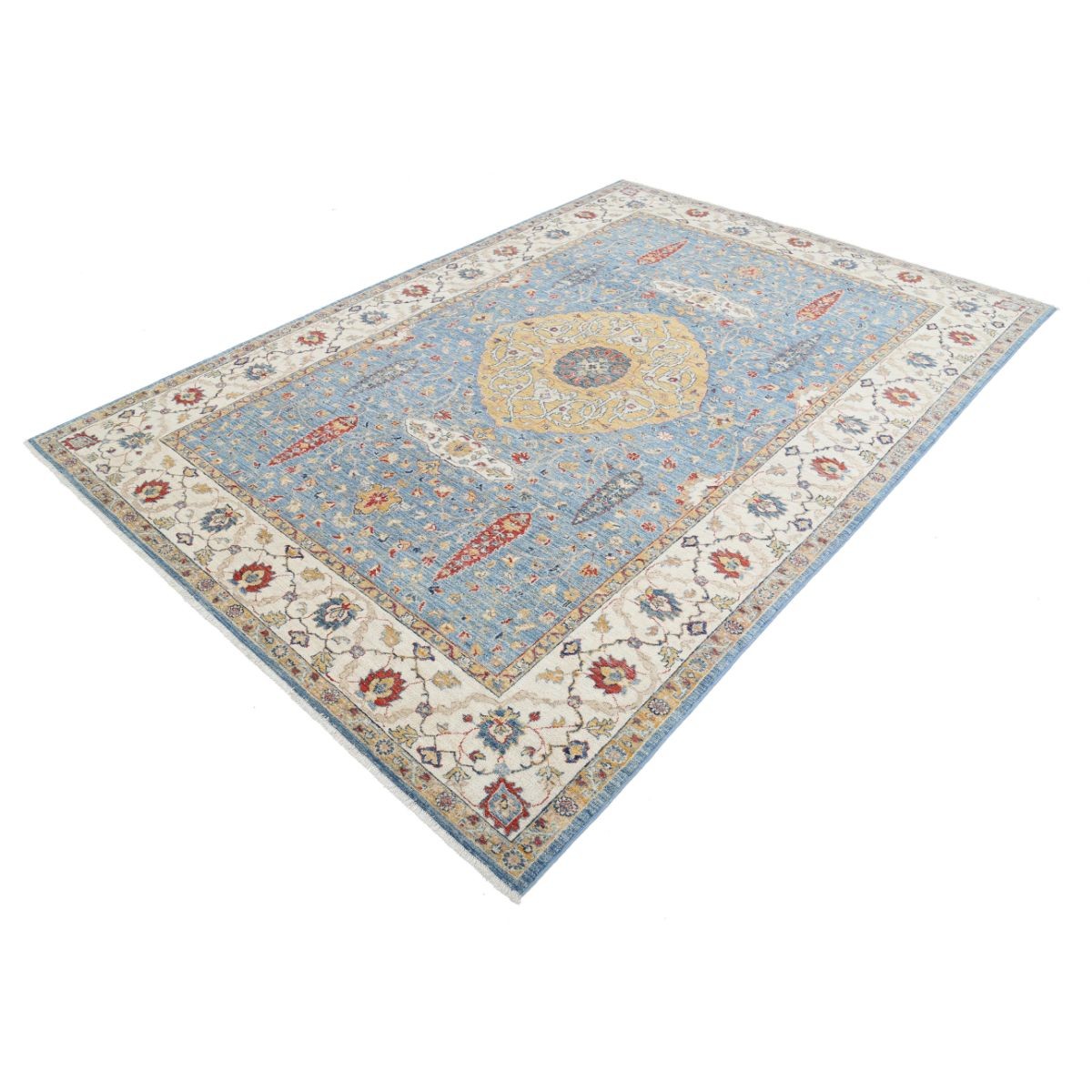 Ziegler 7x9 Handmade Double Knotted Washable Wool Rug - Colorful