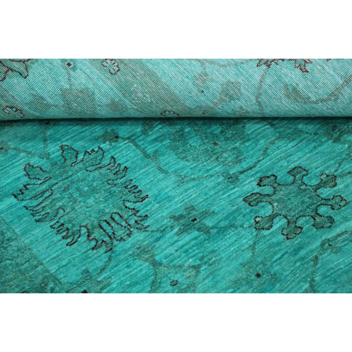Overdye 7x10 Handmade Double Knotted Washable Wool Rug - Monochormatic