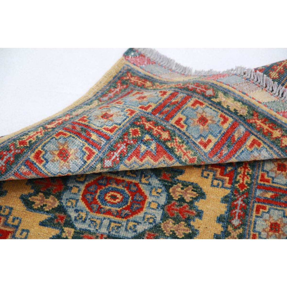 Revival 3x4 Handmade Double Knotted Washable Wool Rug - Colorful