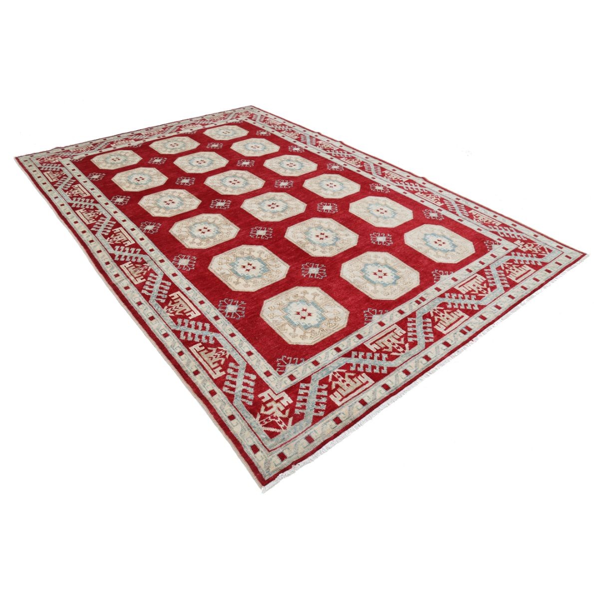 Revival 7x11 Handmade Double Knotted Washable Wool Rug - Colorful