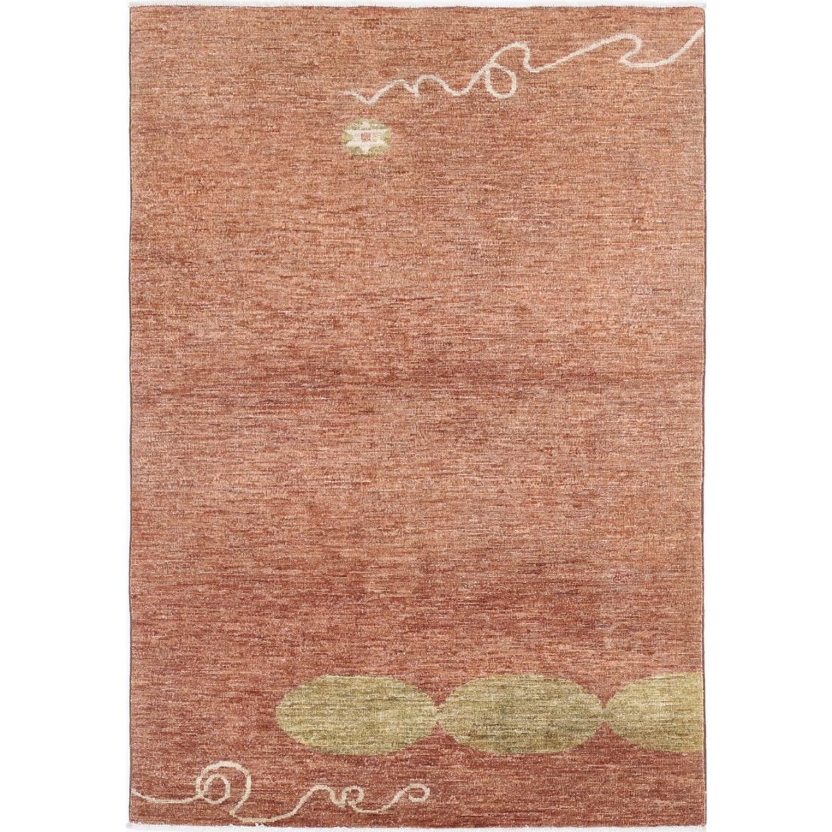 Modcar 4x6 Handmade Double Knotted Washable Wool Rug - Colorful