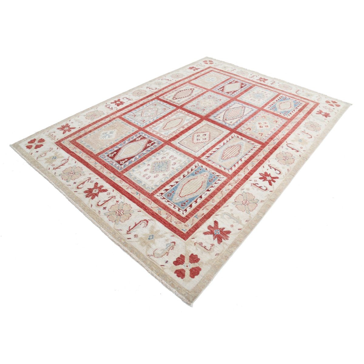 Bakhtiari 7x9 Handmade Double Knotted Washable Wool Rug - Colorful