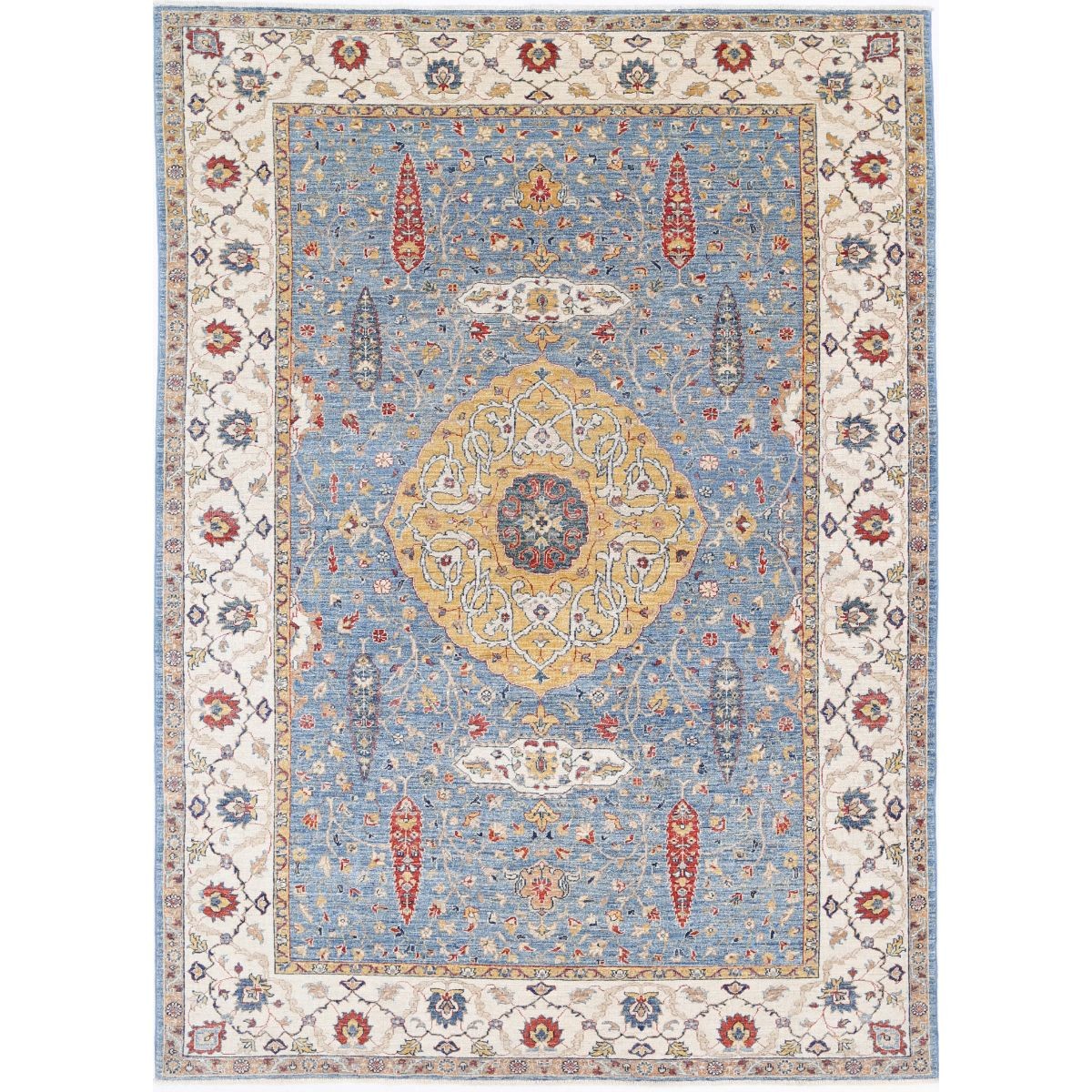 Ziegler 7x9 Handmade Double Knotted Washable Wool Rug - Colorful