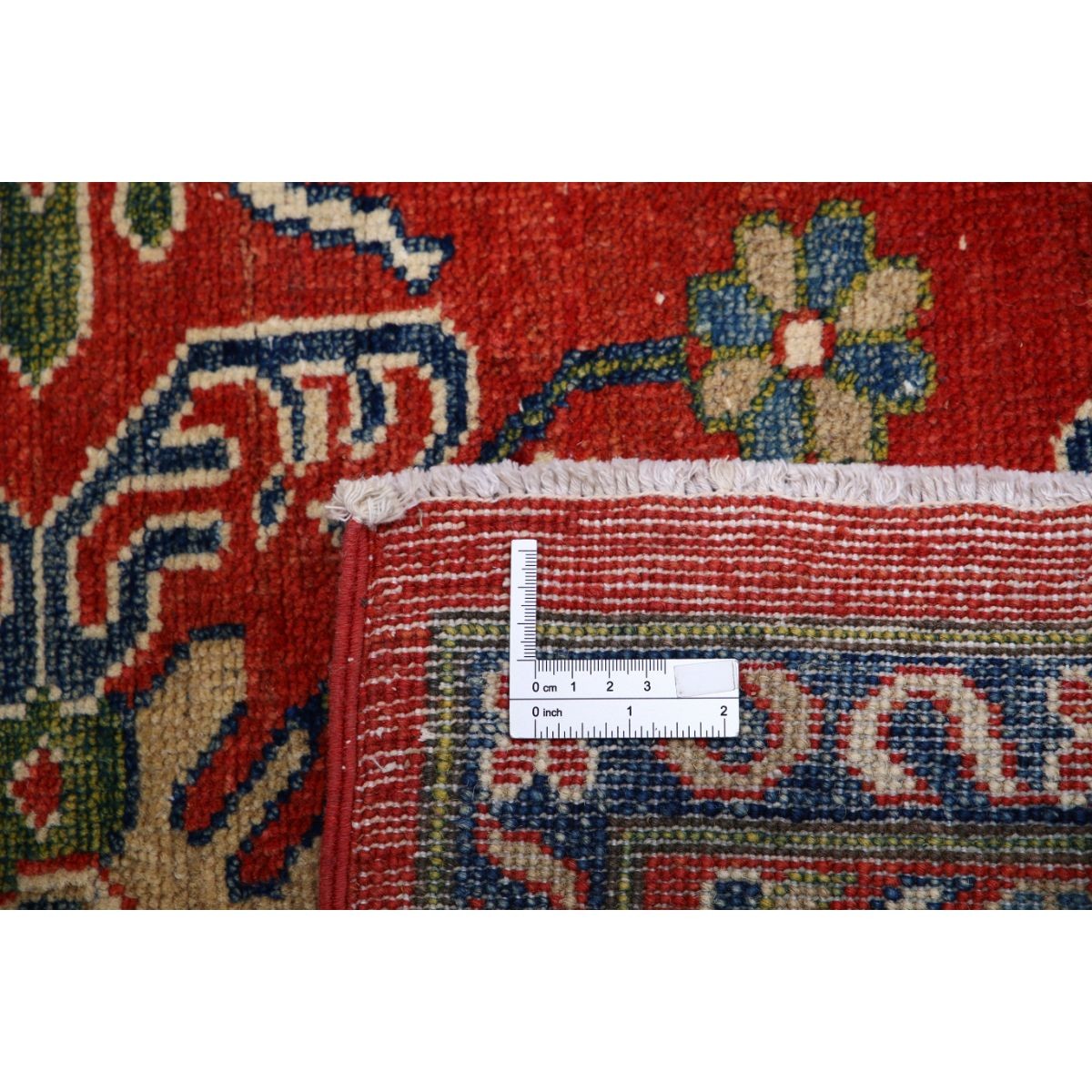 Kazak 8x10 Handmade Double Knotted Washable Wool Rug - Colorful