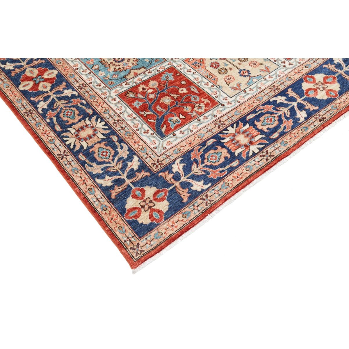 Bakhtiari 8x10 Hand-Knotted Washable Wool Rug - Colorful