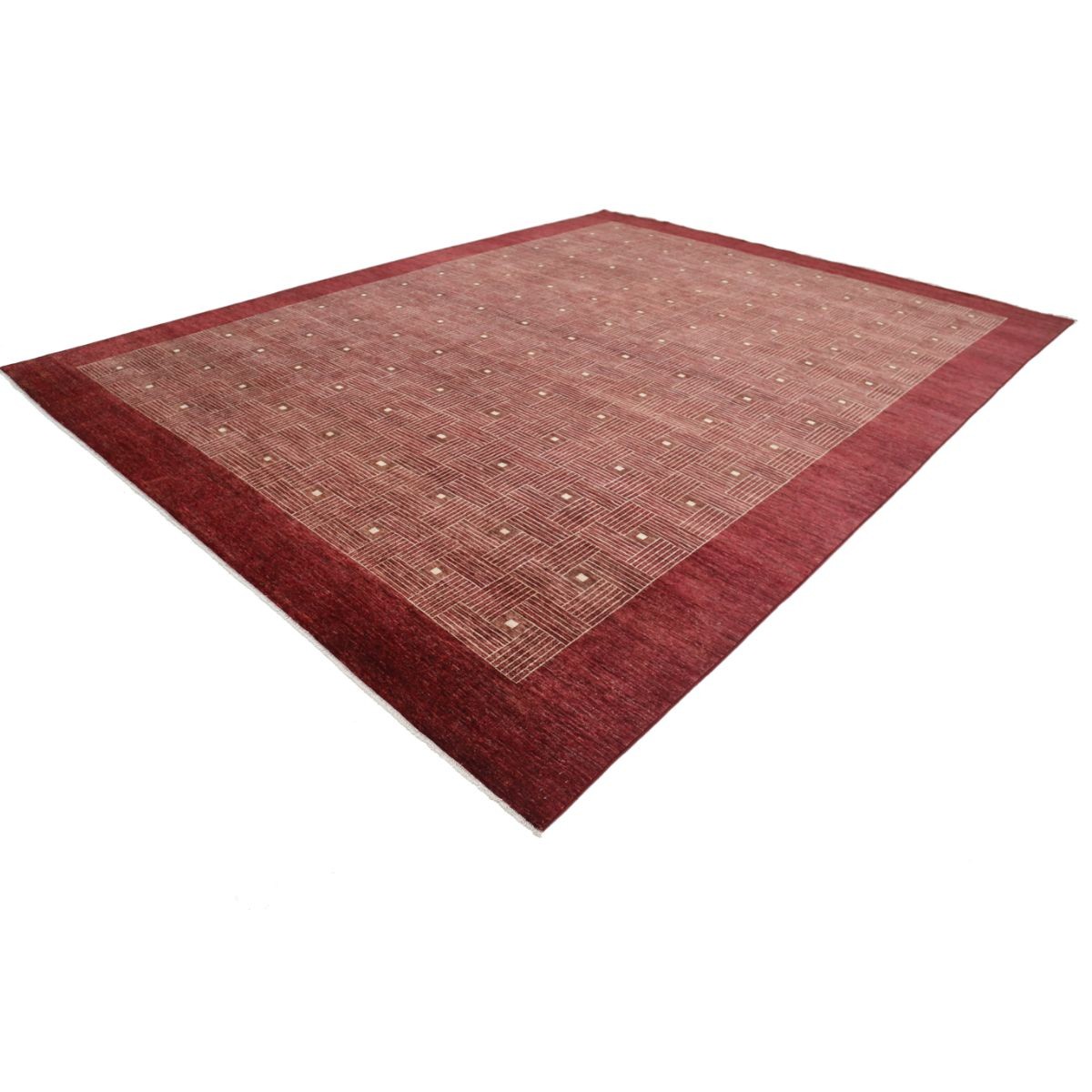 Modcar 12x15 Handmade Double Knotted Washable Wool Rug - Colorful