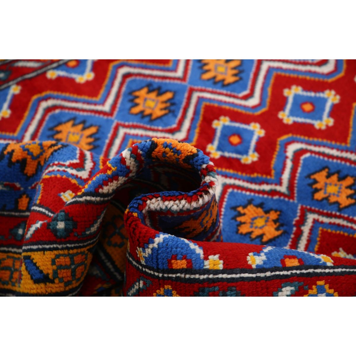 Revival 5x7 Handmade Double Knotted Washable Wool Rug - Colorful