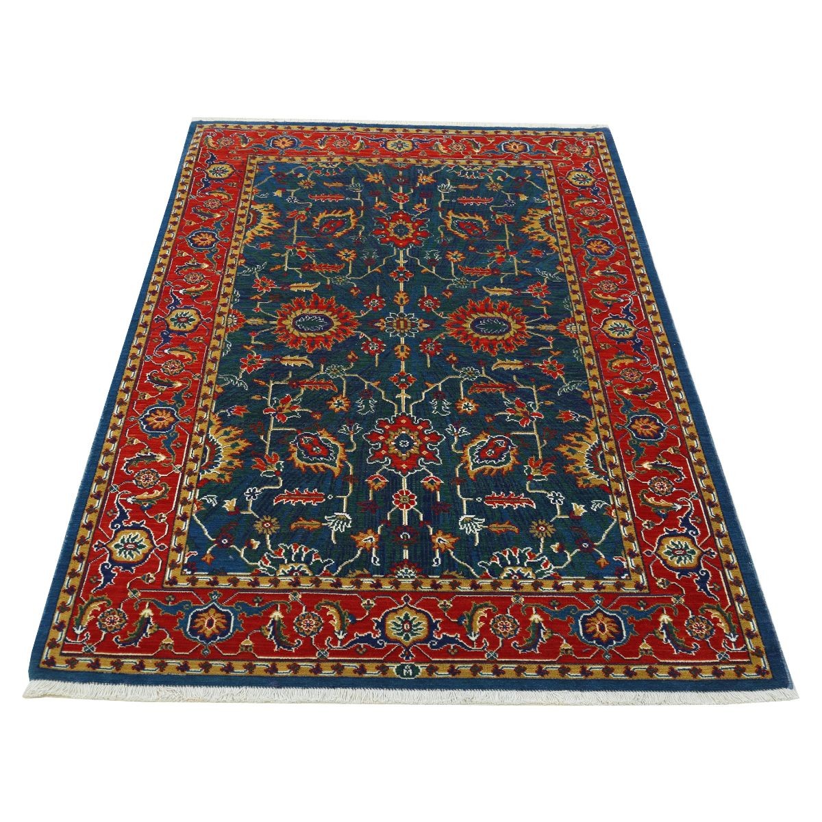 Gulshan-3'11" 4x6 Machine-Made Washable Wool Rug - Colorful