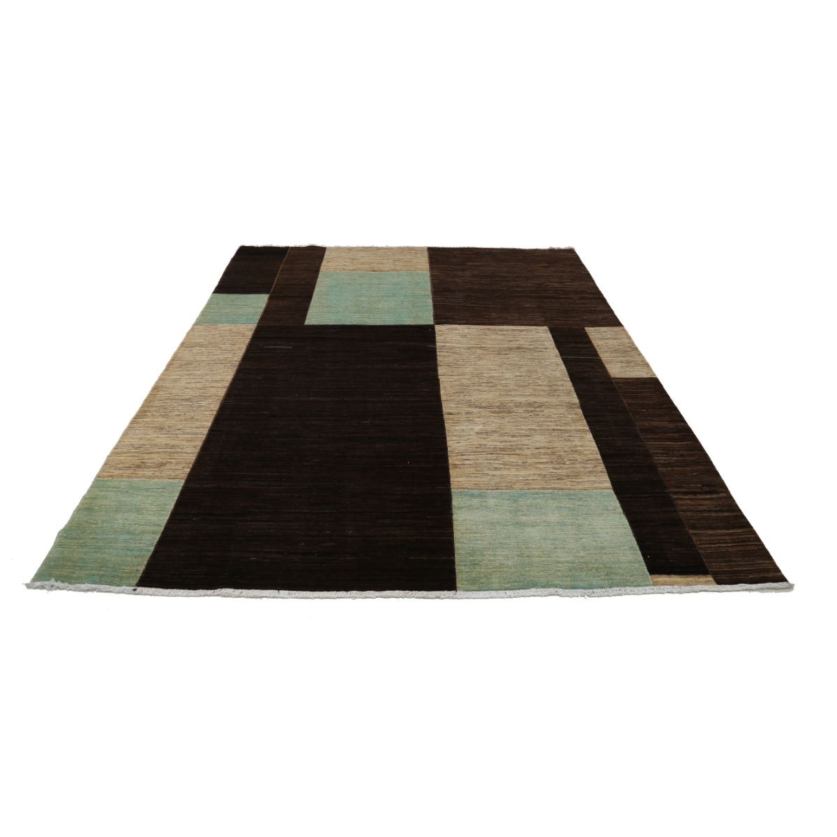 Modcar 7x8 Handmade Double Knotted Washable Wool Rug - Colorful