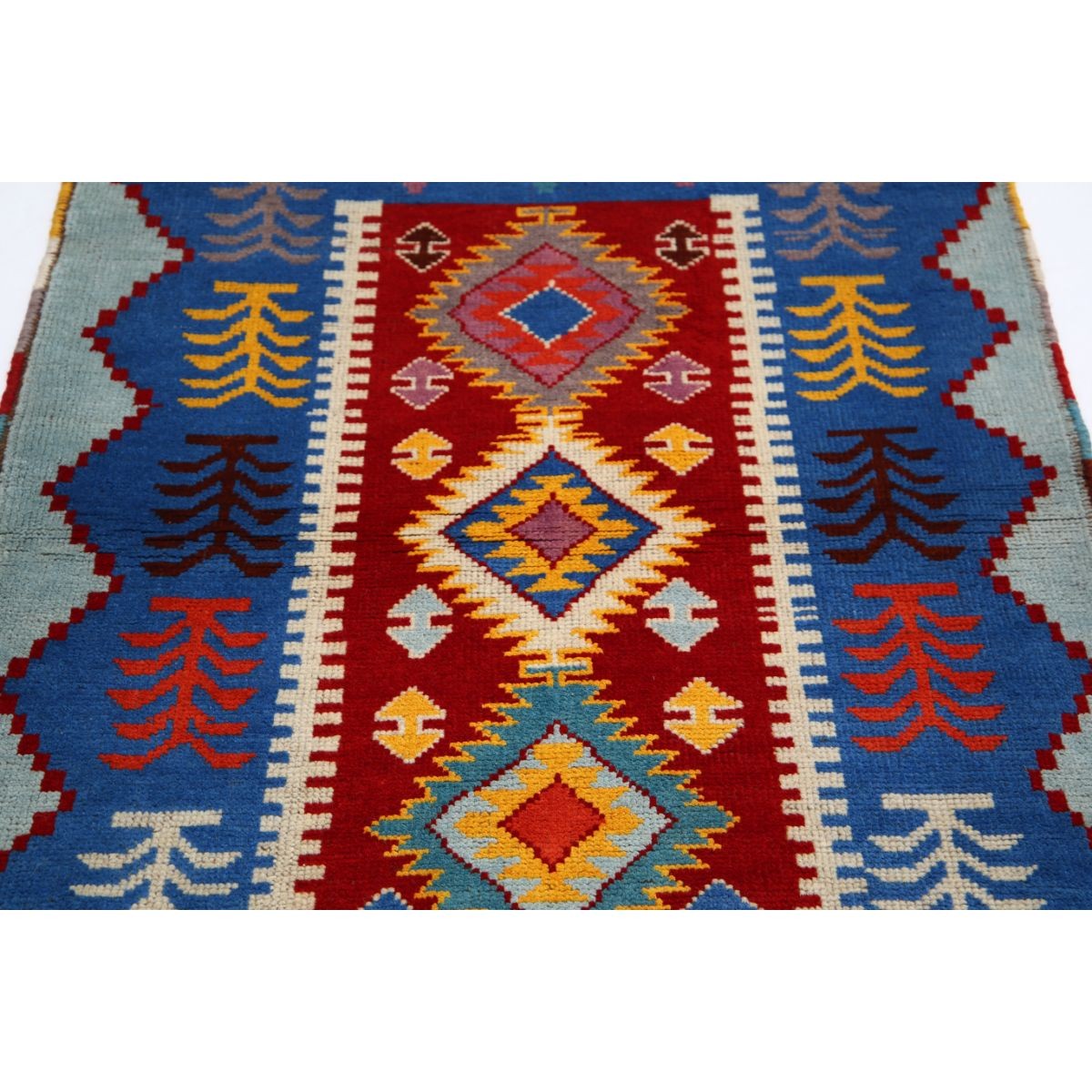Revival 3x5 Handmade Double Knotted Washable Wool Rug - Colorful