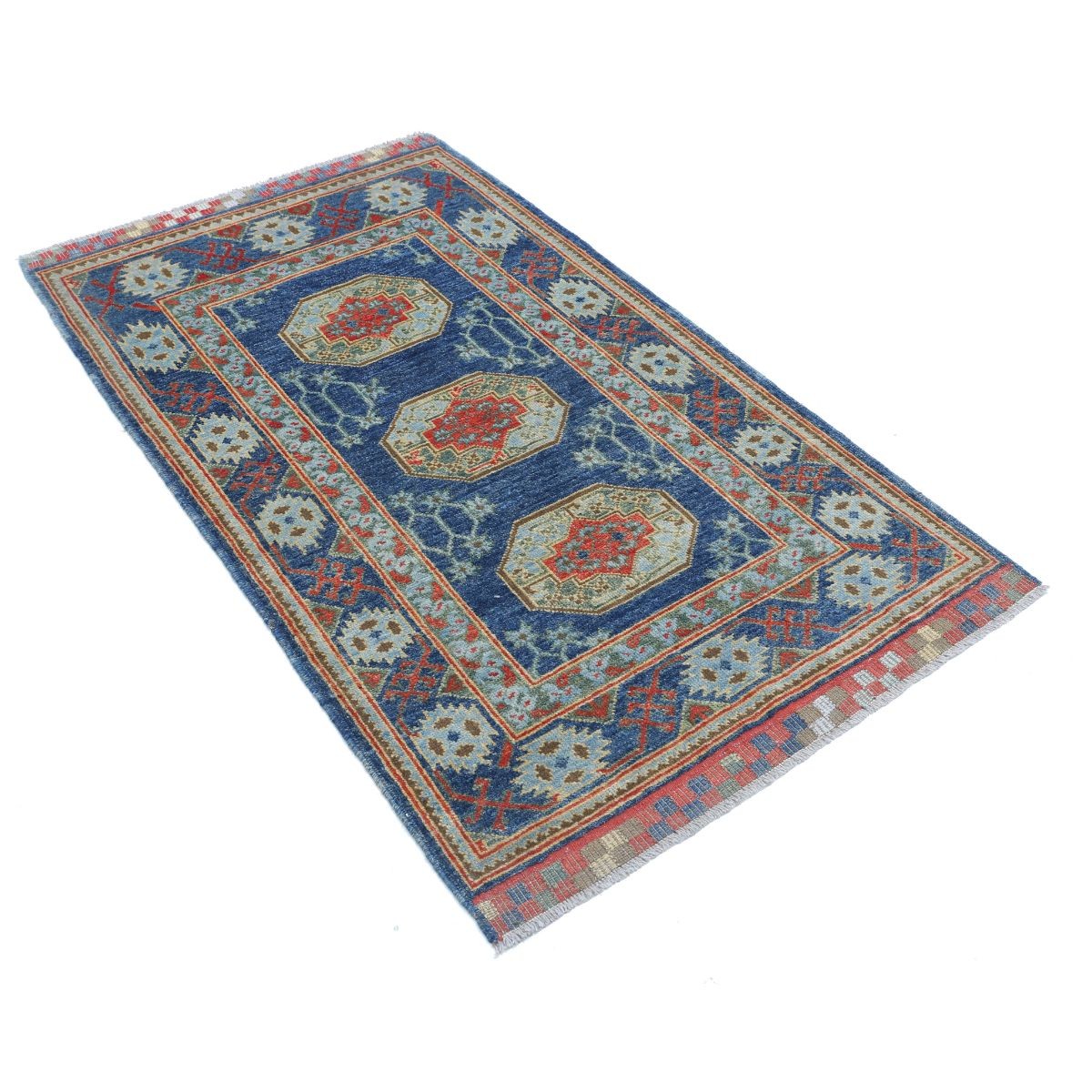 Revival 3x5 Handmade Double Knotted Washable Wool Rug - Colorful